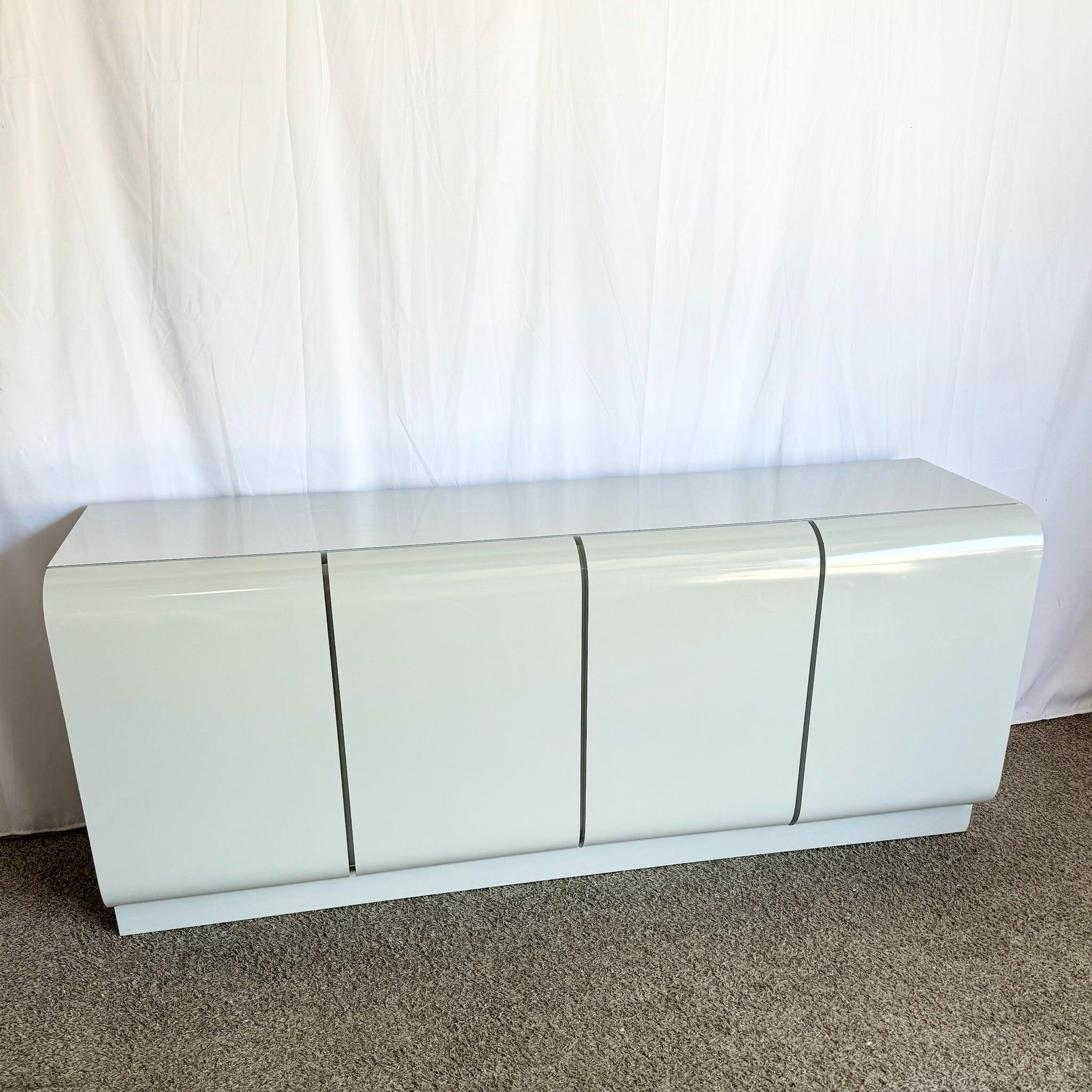 Crédence à porte cascade en stratifié gris laqué Vintage A Space en vente 5