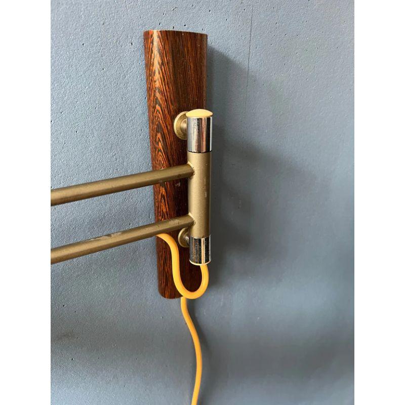 Vintage Space Age Lakro Swing-Arm Wall Lamp, Retro 70s In Good Condition In ROTTERDAM, ZH