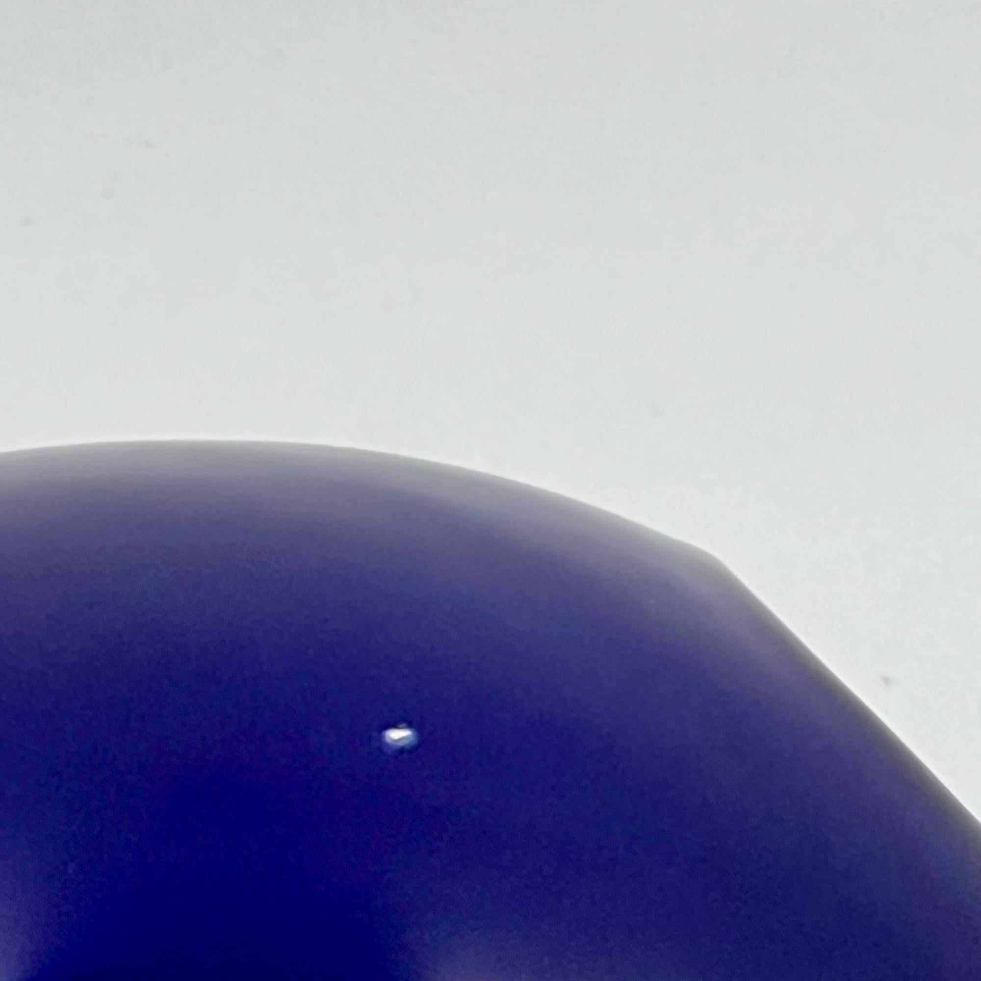 Vintage Space Age Lamp by Enzo Bioli 'Il Picchio' in Blue Ceramic, 1960s 3