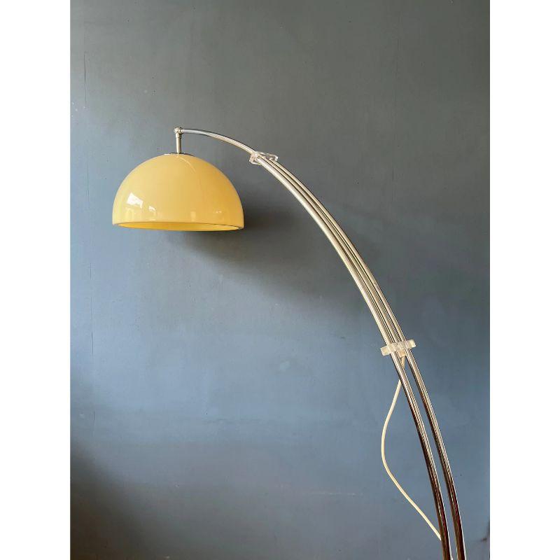Italian Vintage Space Age Light Guzzini Style Arc Floor Lamp by Goffredo Reggiani