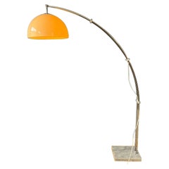 Vintage Space Age Light Guzzini Style Arc Floor Lamp by Goffredo Reggiani