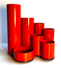 Vintage Space Age Metal Desk Pencil Holder / Utensilo by Deyhle, Germany, 1960s