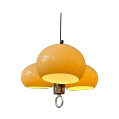 Vintage Space Age Mid-Century Modern Acrylic Glass Pendant by Herda, Retro 70s