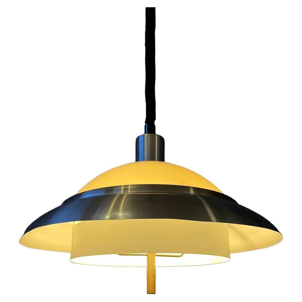 Vintage Space Age Mid Century Pendant Light Fixture by Dijkstra 