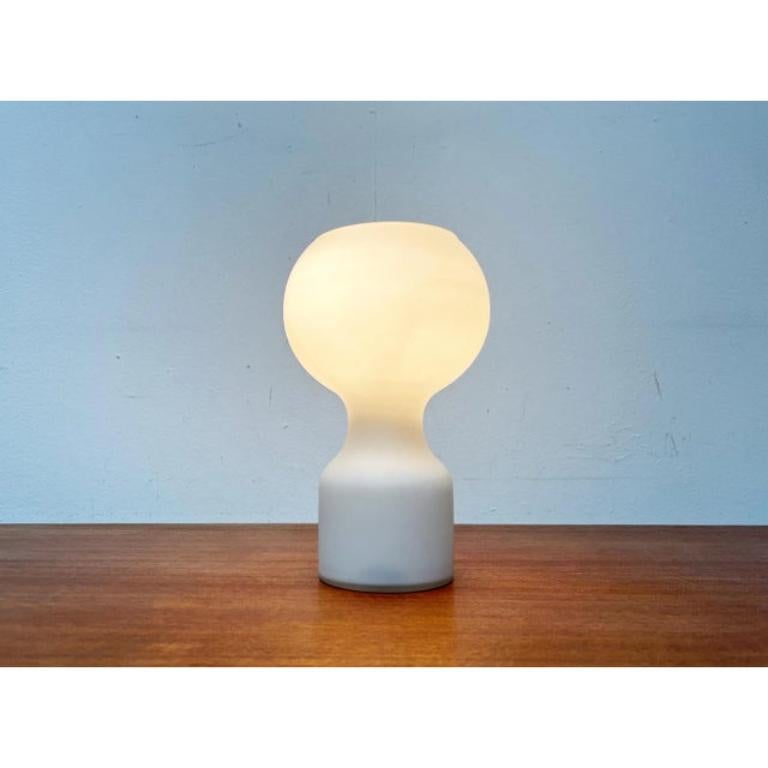 Vintage Space Age Minimalist Glass Table Lamp by Jean Paul for Philips, 1970s For Sale 7