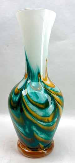 Vintage 'Space Age' Multiple colors Opaline Florence Vase, Empoli, 1955s
