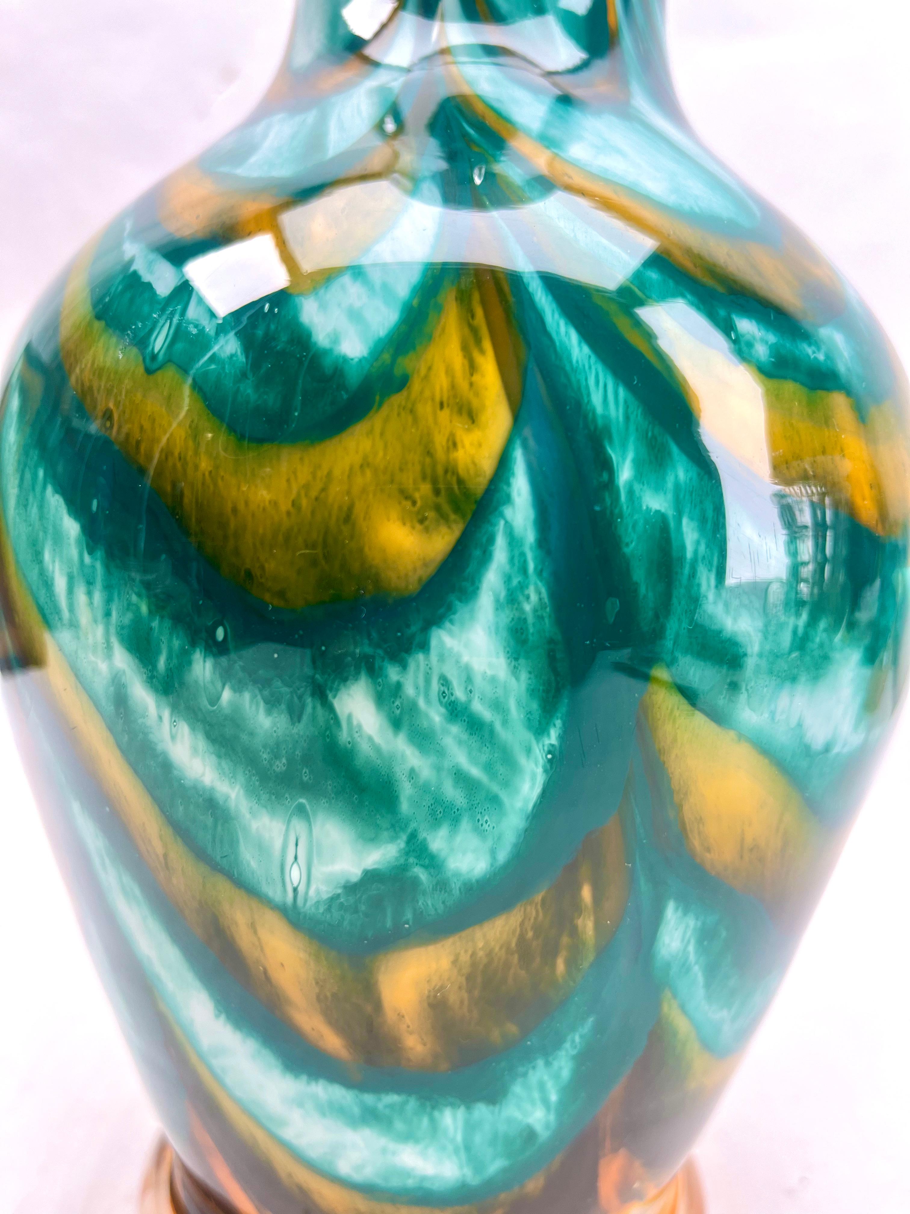 Mehrfarbige Opal-Vase „Space Age“ aus Florenz, Empoli, 1955er Jahre, Vintage (Italienisch) im Angebot