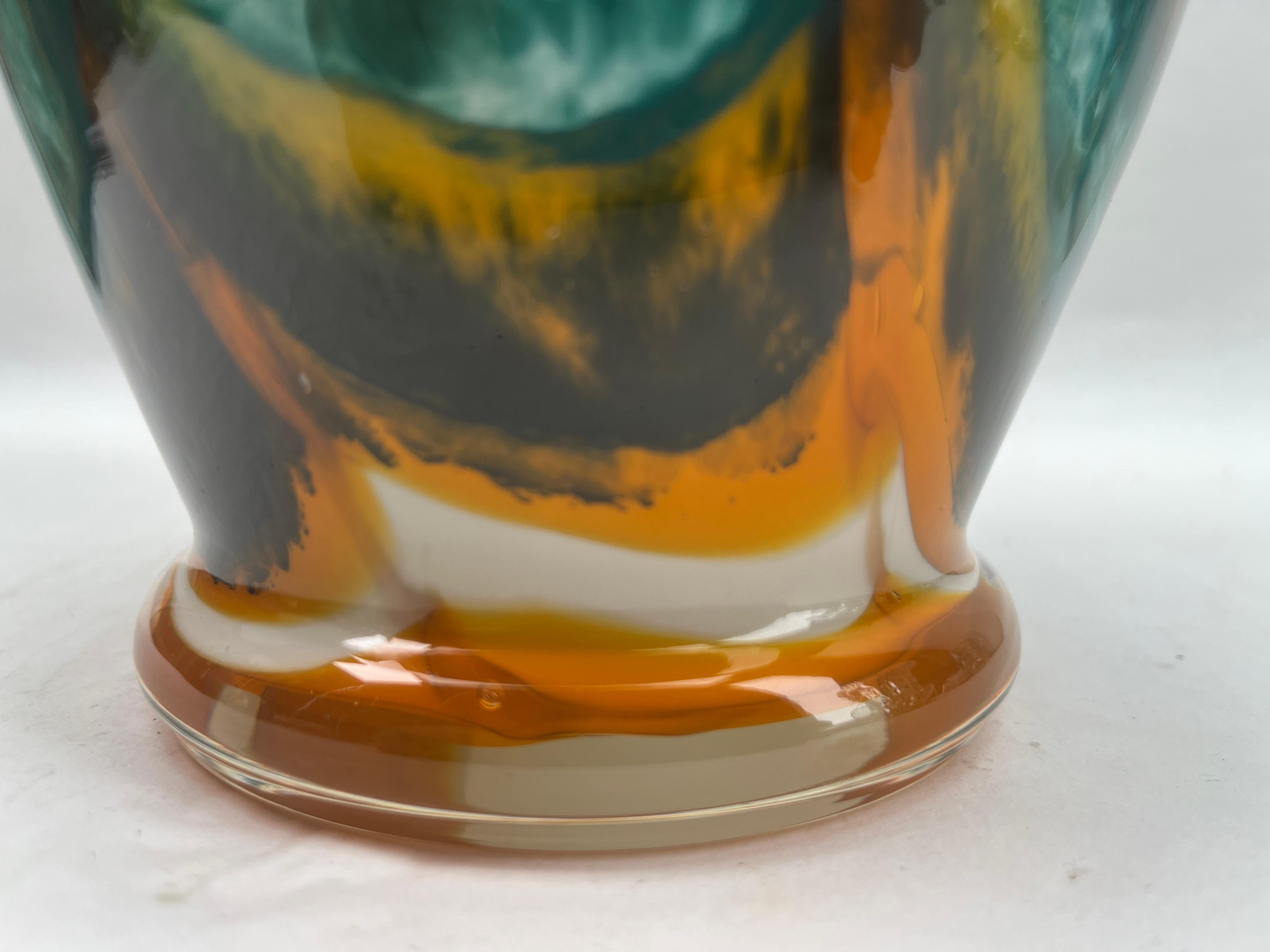 Mehrfarbige Opal-Vase „Space Age“ aus Florenz, Empoli, 1955er Jahre, Vintage im Angebot 1