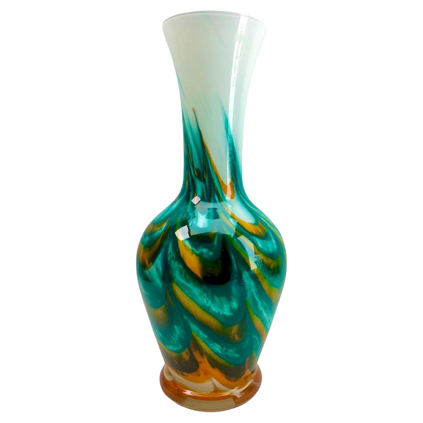 Mehrfarbige Opal-Vase „Space Age“ aus Florenz, Empoli, 1955er Jahre, Vintage