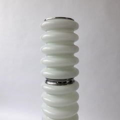 Vintage Space Age Murano floor lamp by Carlo Nason for Mazzega, opaline glass