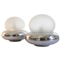 Vintage Space Age Murano Table Lamps, Italy 1970s, Gorgeous!