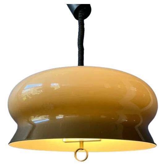 Vintage Space Age Mushroom Pendant Lamp by Herda, Mid-Century Modern For Sale