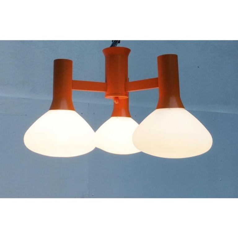 20ième siècle Lampe suspendue orange de l'ère spatiale, 1970 en vente