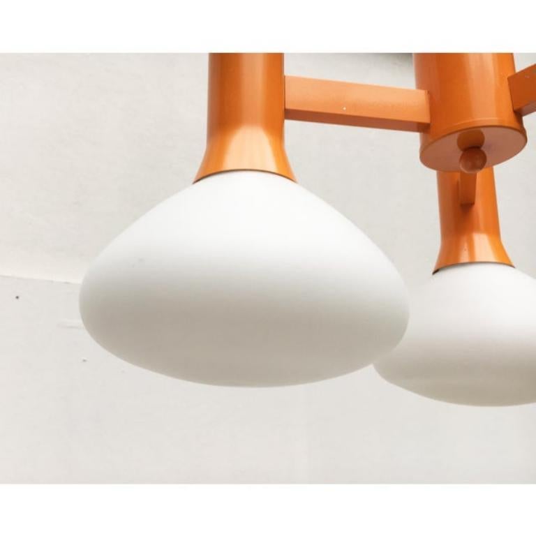 Lampe suspendue orange de l'ère spatiale, 1970 en vente 3