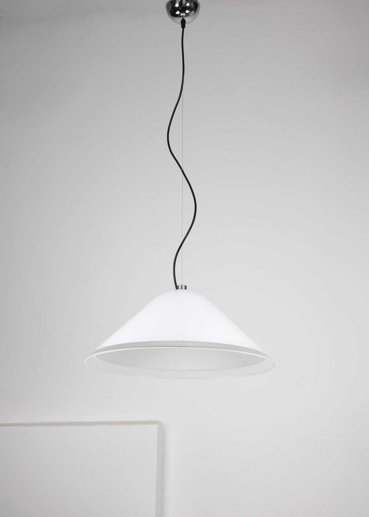 Mid-Century Modern Vintage Space Age Pendant Lamp from Guzzini & Meblo, 1970s For Sale