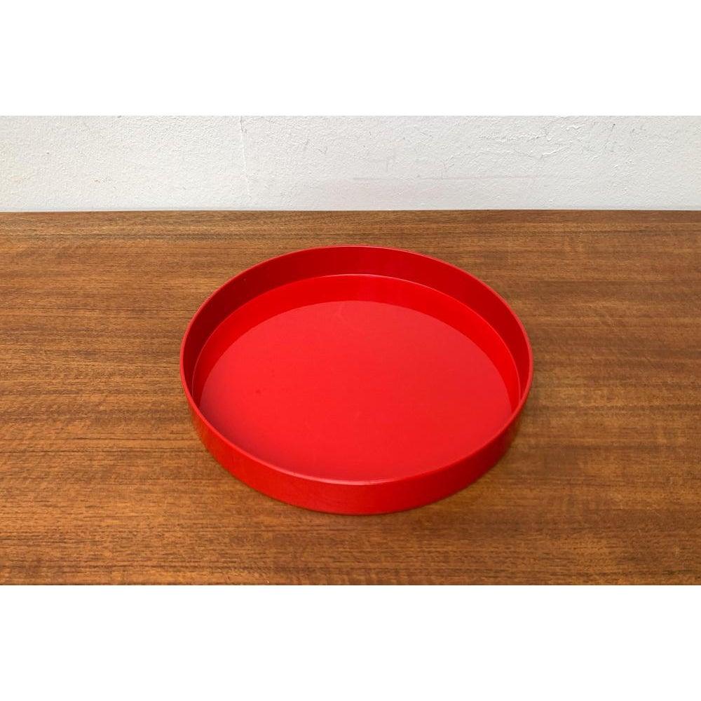 Vintage A Space Age Rotes Tablett von Boltze Design, 1970er Jahre (20. Jahrhundert) im Angebot