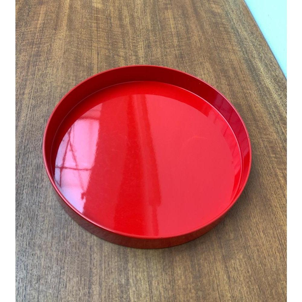 Vintage A Space Age Rotes Tablett von Boltze Design, 1970er Jahre im Angebot 3