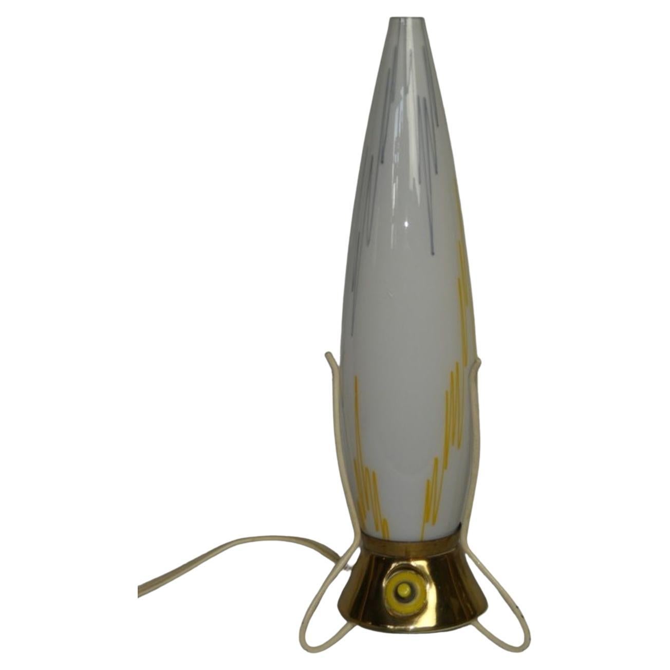 Space Age-Tischlampe mit Rakete von Leo Nikel Zukov, 1950er Jahre