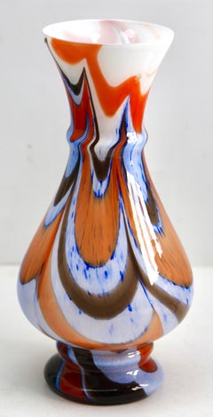 Vintage 'Space Age' Set Opaline Florence Vase, Empoli, 1955
