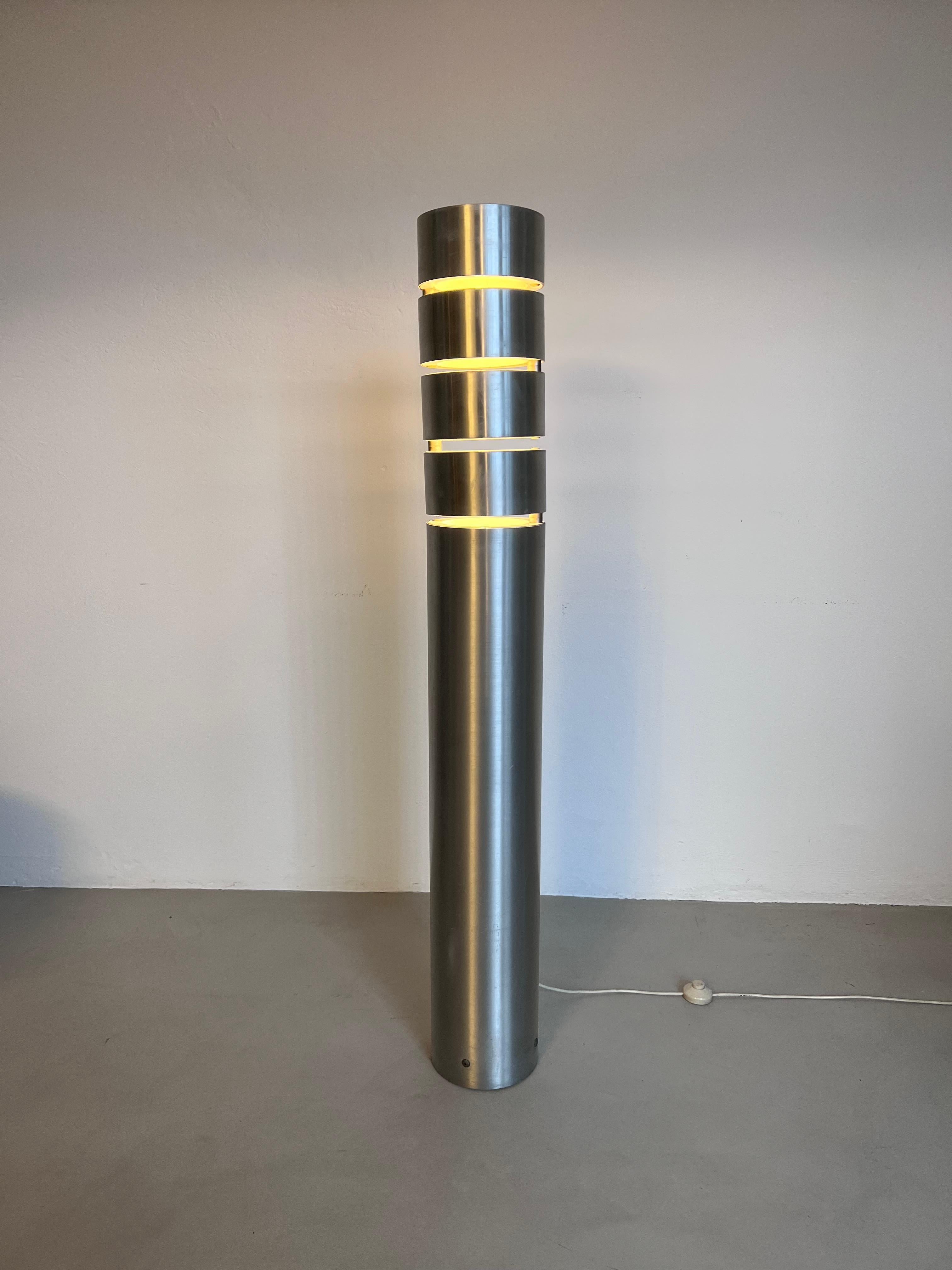 Space Age Vintage Architectural Floor Lamp, Collectible Italian Lighting, Stilux Milano For Sale