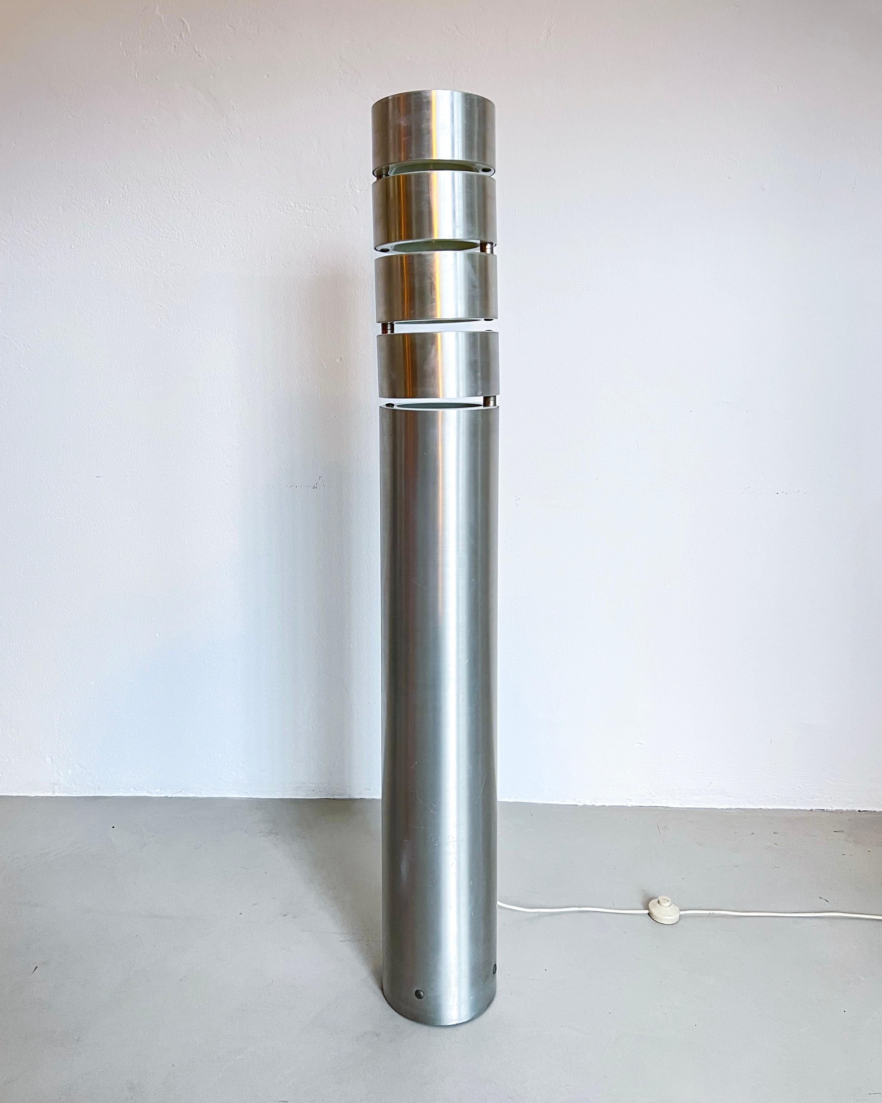 Late 20th Century Vintage Architectural Floor Lamp, Collectible Italian Lighting, Stilux Milano For Sale