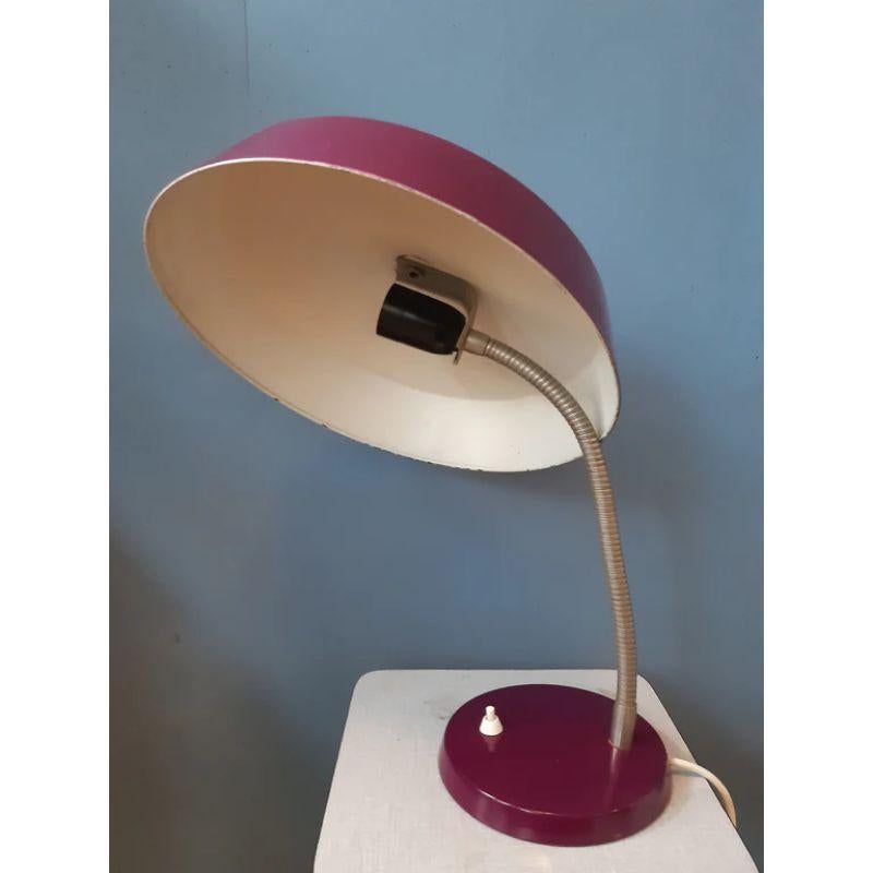 Dutch Vintage Space Age Table Lamp in Purple by Philips, Mid-Century Modern