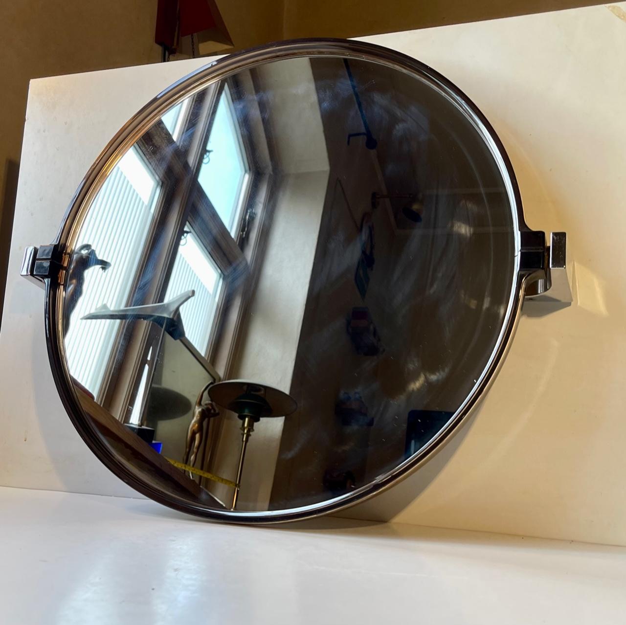 Vintage Space Age Tilting Wall Mirror by Allibert, German 1970s 2