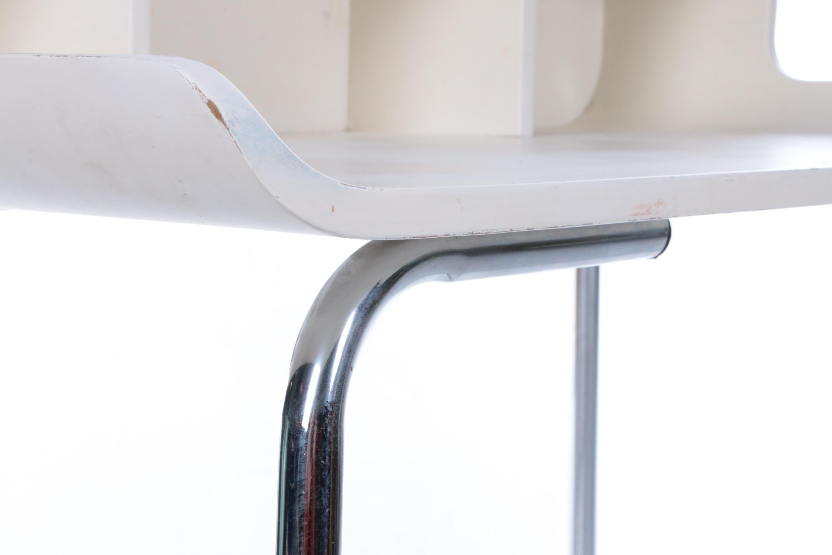 Vintage Space Age Tubular Frame Desk with Adjustable Stool, 1970 5