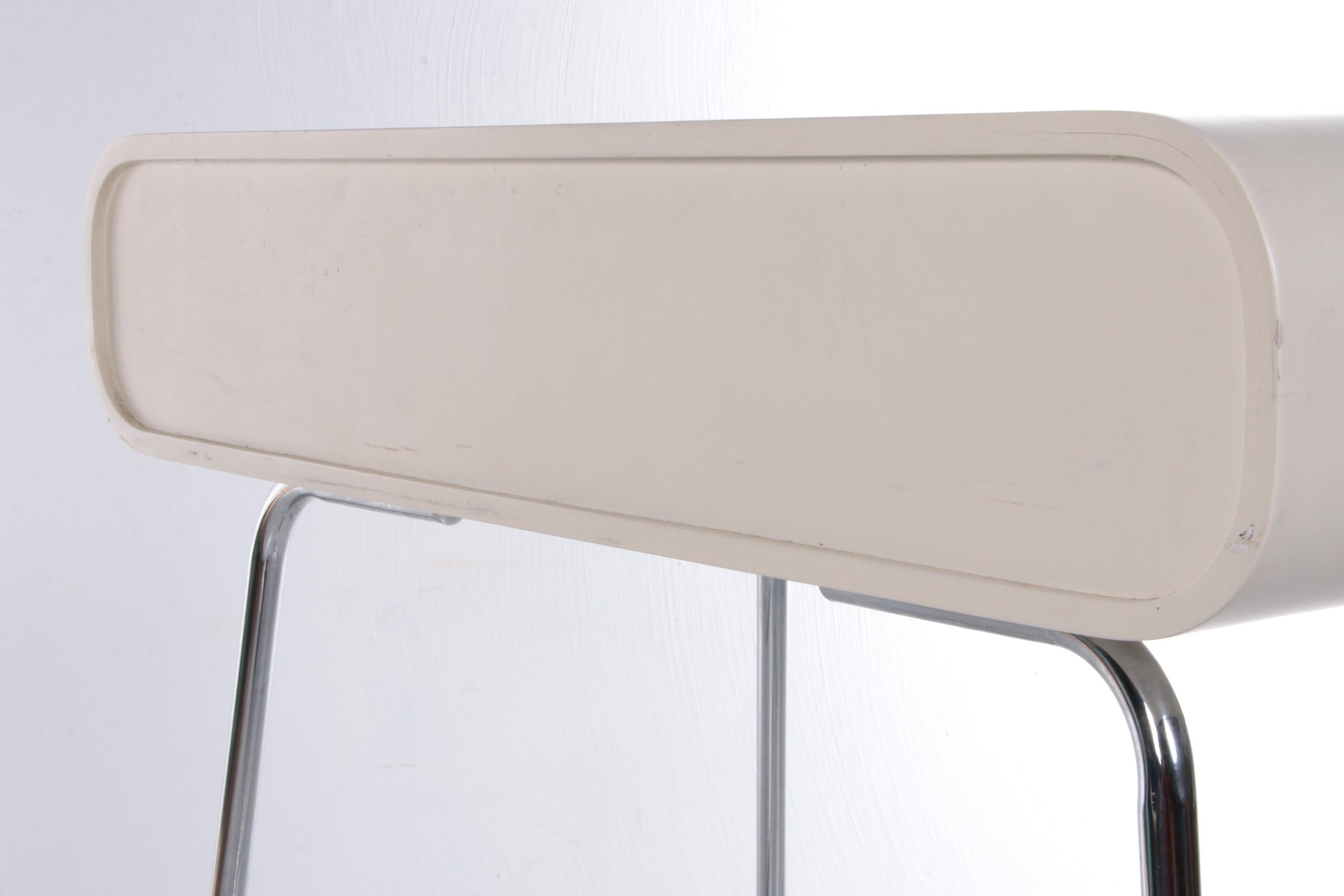 Vintage Space Age Tubular Frame Desk with Adjustable Stool, 1970 8