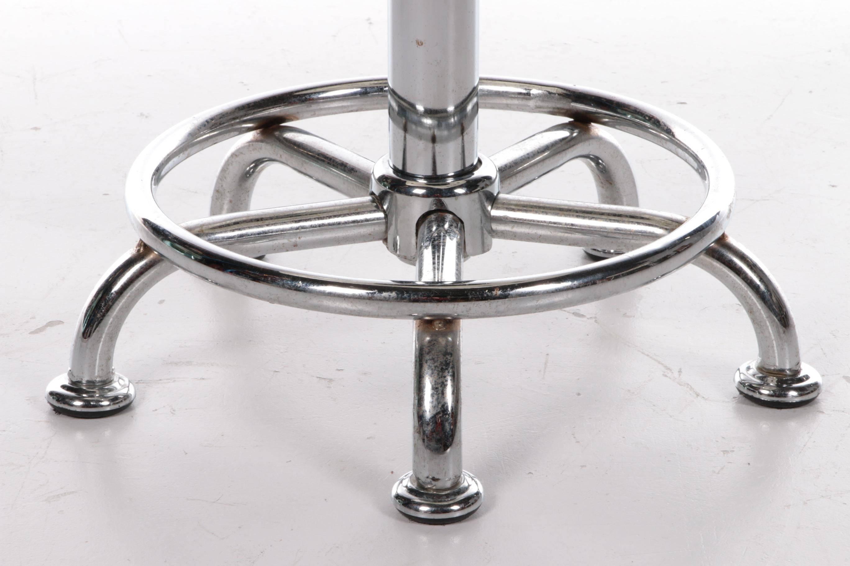 Vintage Space Age Tubular Frame Desk with Adjustable Stool, 1970 10
