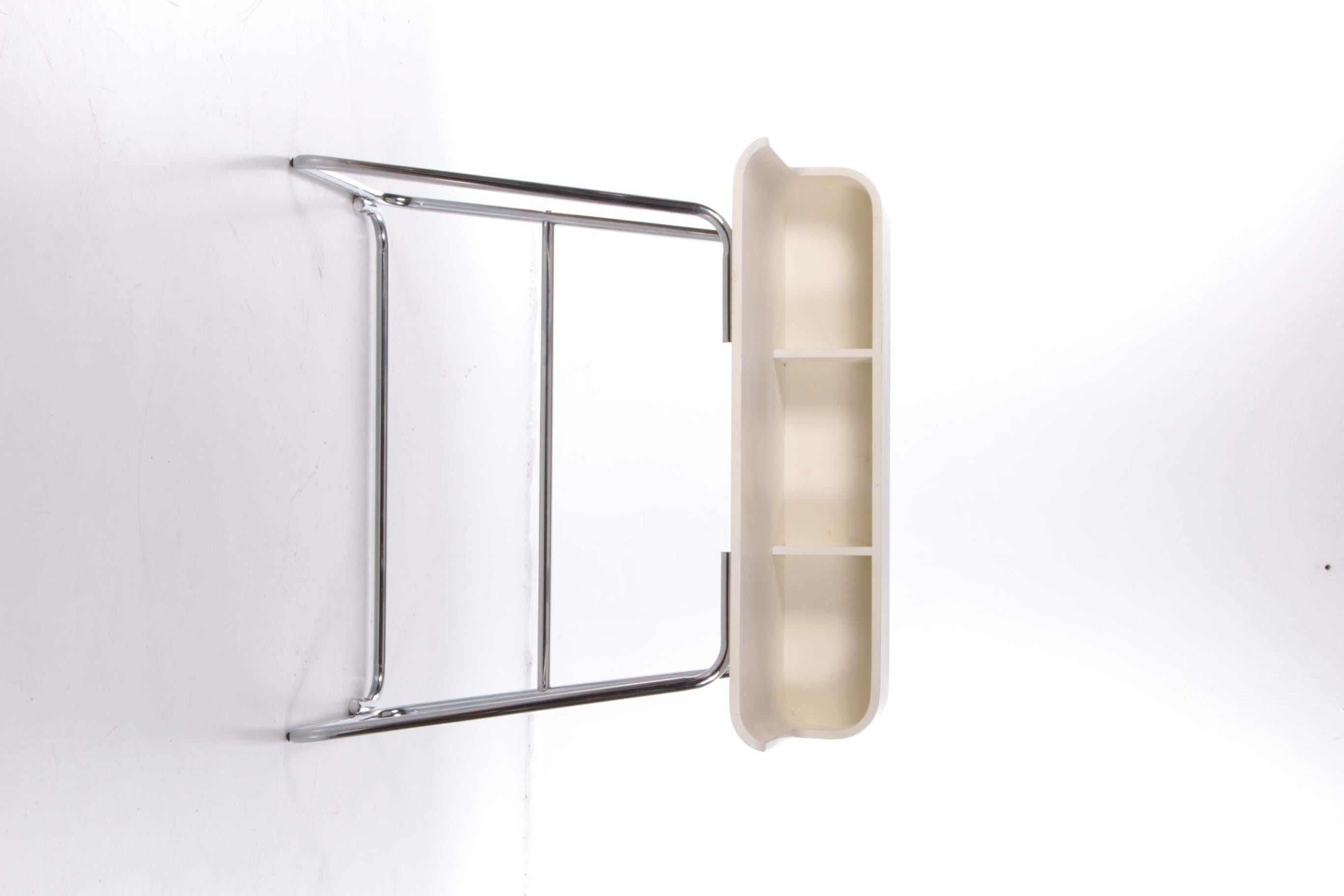 Late 20th Century Vintage Space Age Tubular Frame Desk with Adjustable Stool, 1970