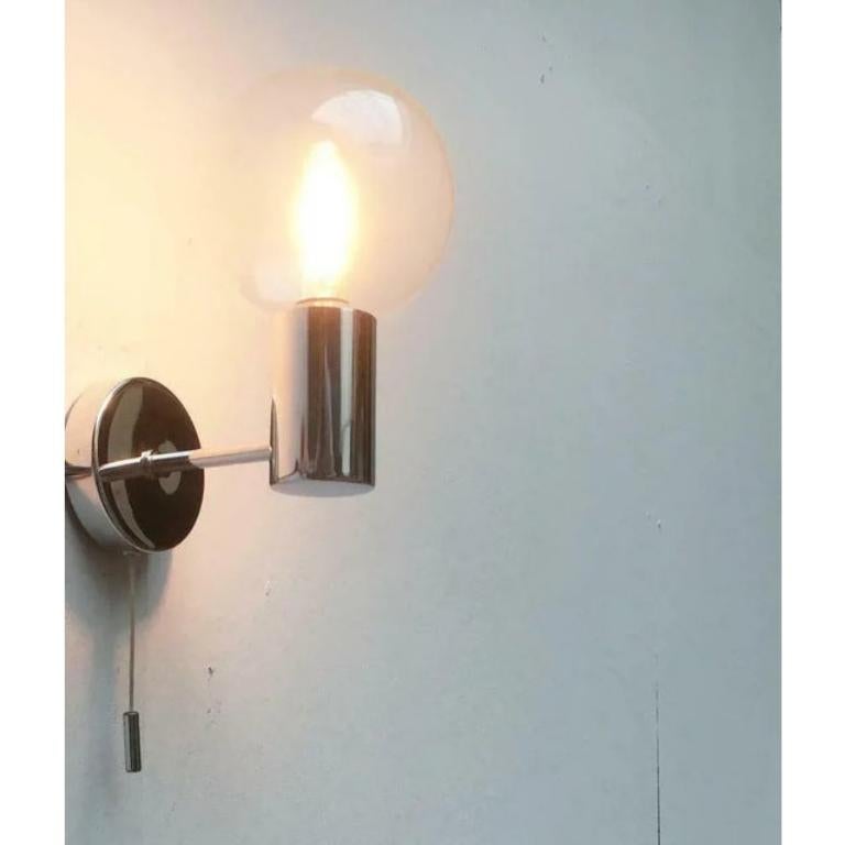 Metal Vintage Space Age Wall Lamp by Motoko Ishii for Staff, 1970s For Sale