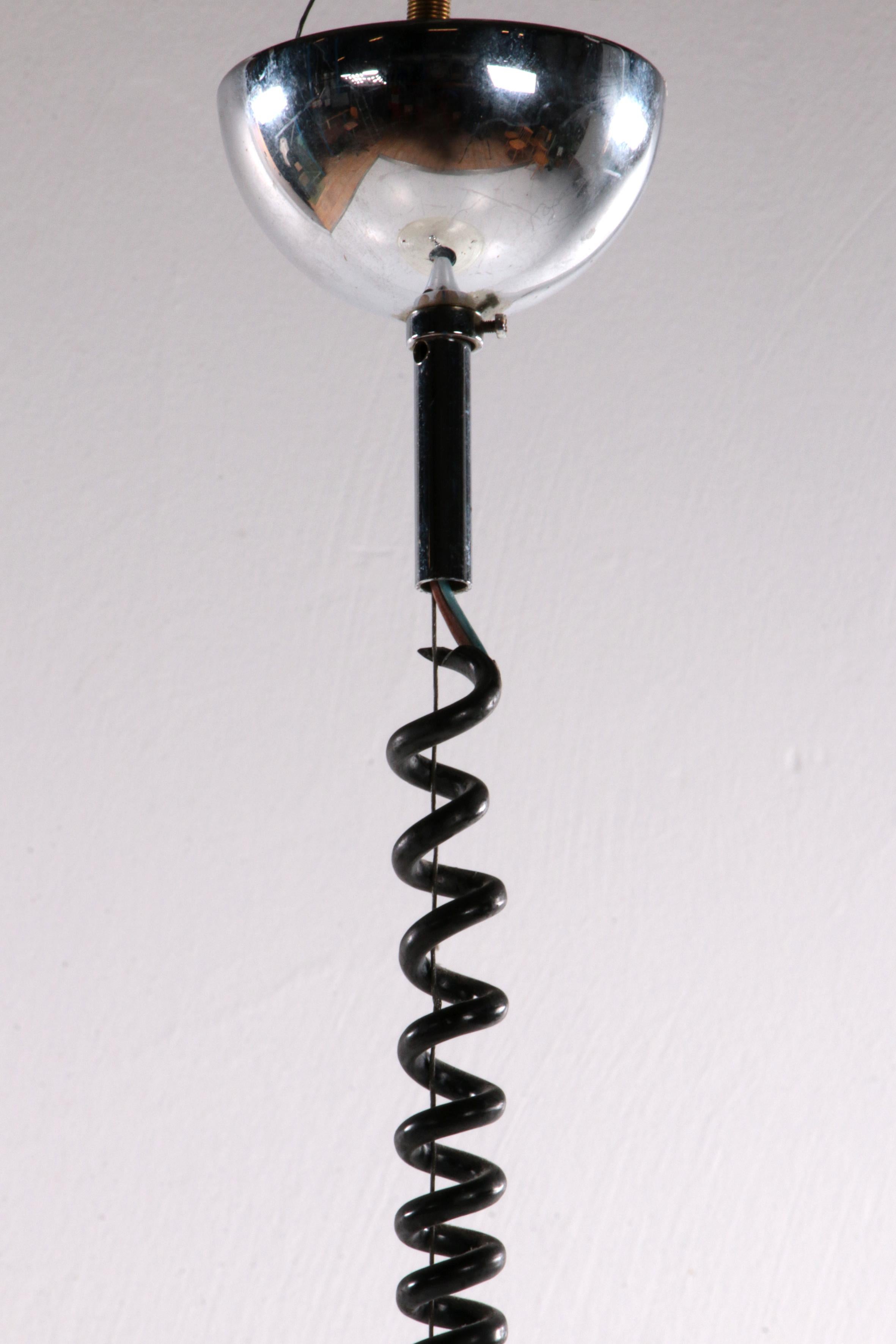 Vintage A Space AGE Lampada a sospensione bianca Cristallux Germania 70 in vendita 2