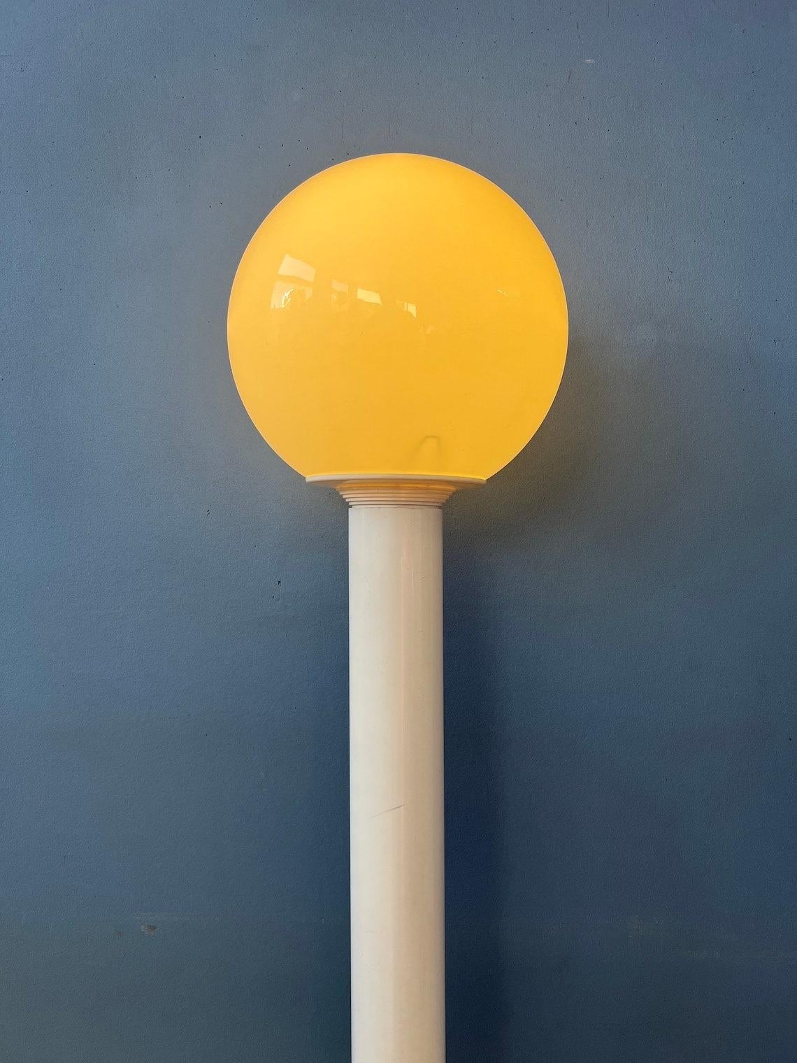 Vintage Space Age Woja Holland Floor or Table Lamp with Glass Shade, 1970s In Excellent Condition In ROTTERDAM, ZH