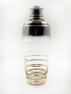 Vintage space glass and metal cocktail shaker