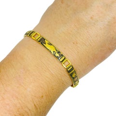 Bracciale d'epoca SPAGNA damascato in oro nero con maglie di design