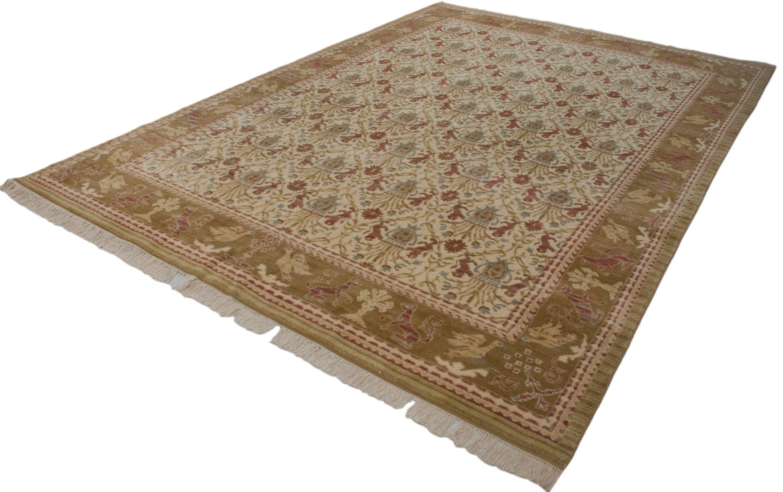 Vintage Spanish Alcaraz Design Carpet In Good Condition For Sale In Katonah, NY