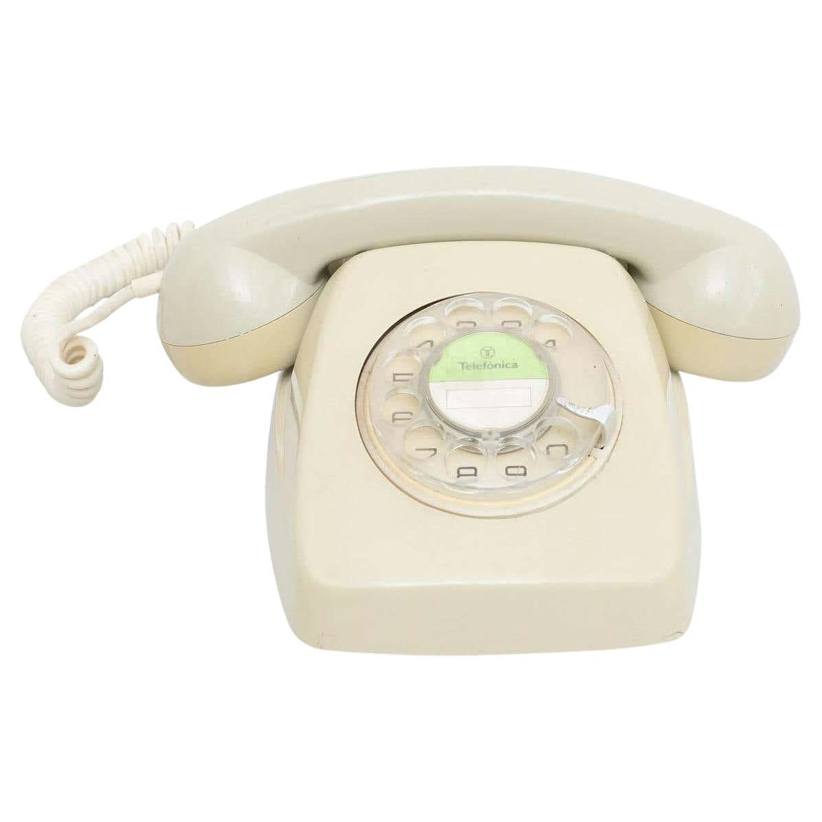 Vintage Spanish Analog Telephone by Telefonica, circa 1980 For Sale