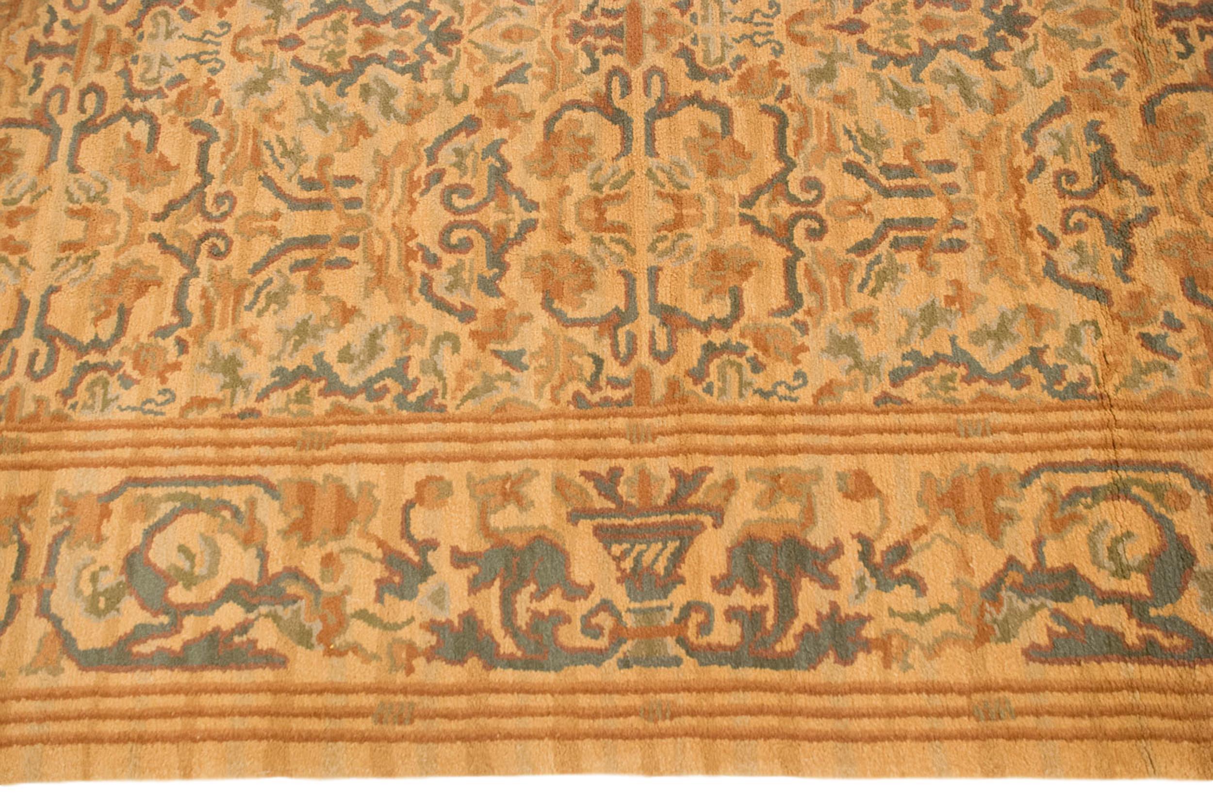Spanischer Vintage-Teppich im spanischen Arts and Crafts-Design (Handgeknüpft) im Angebot