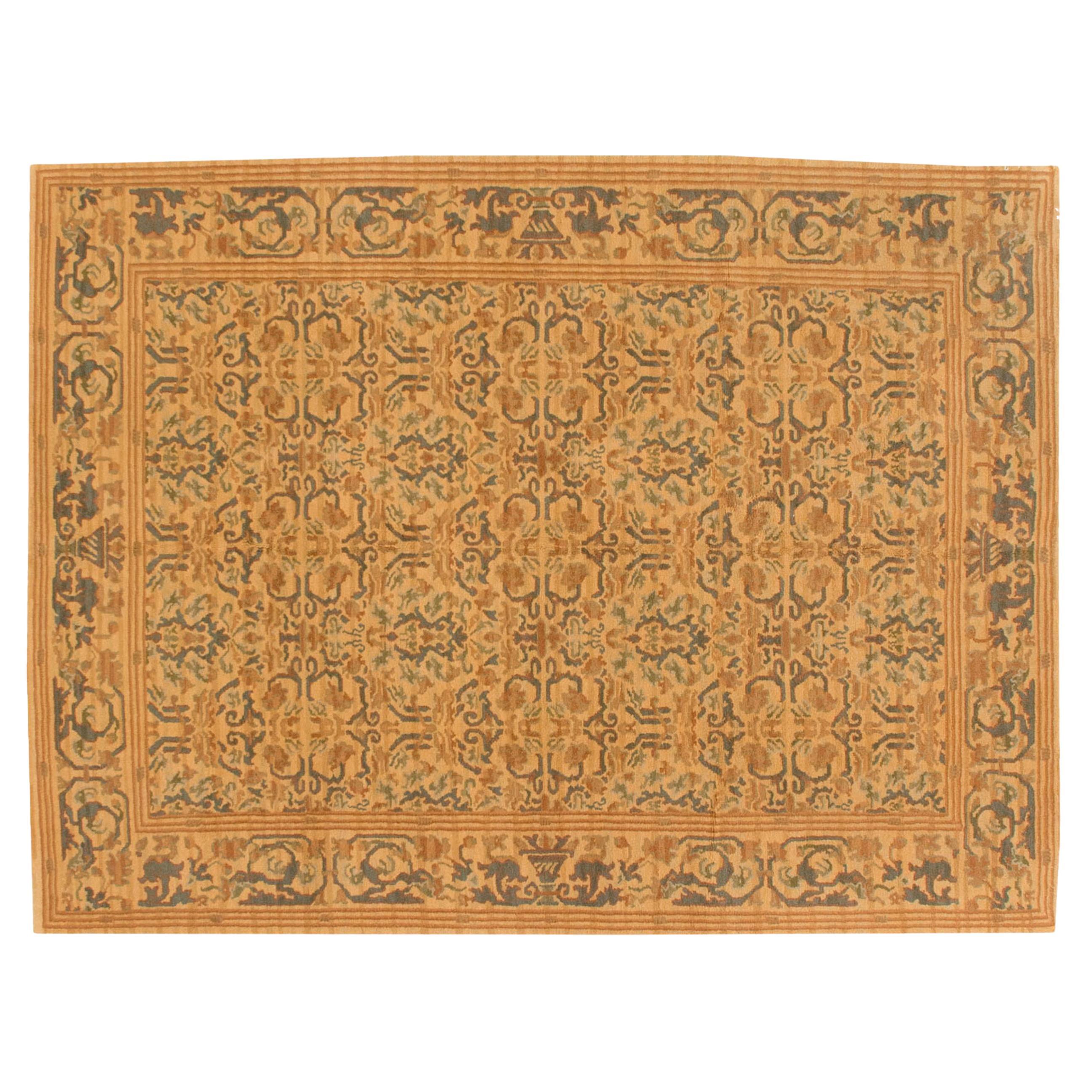 Spanischer Vintage-Teppich im spanischen Arts and Crafts-Design im Angebot