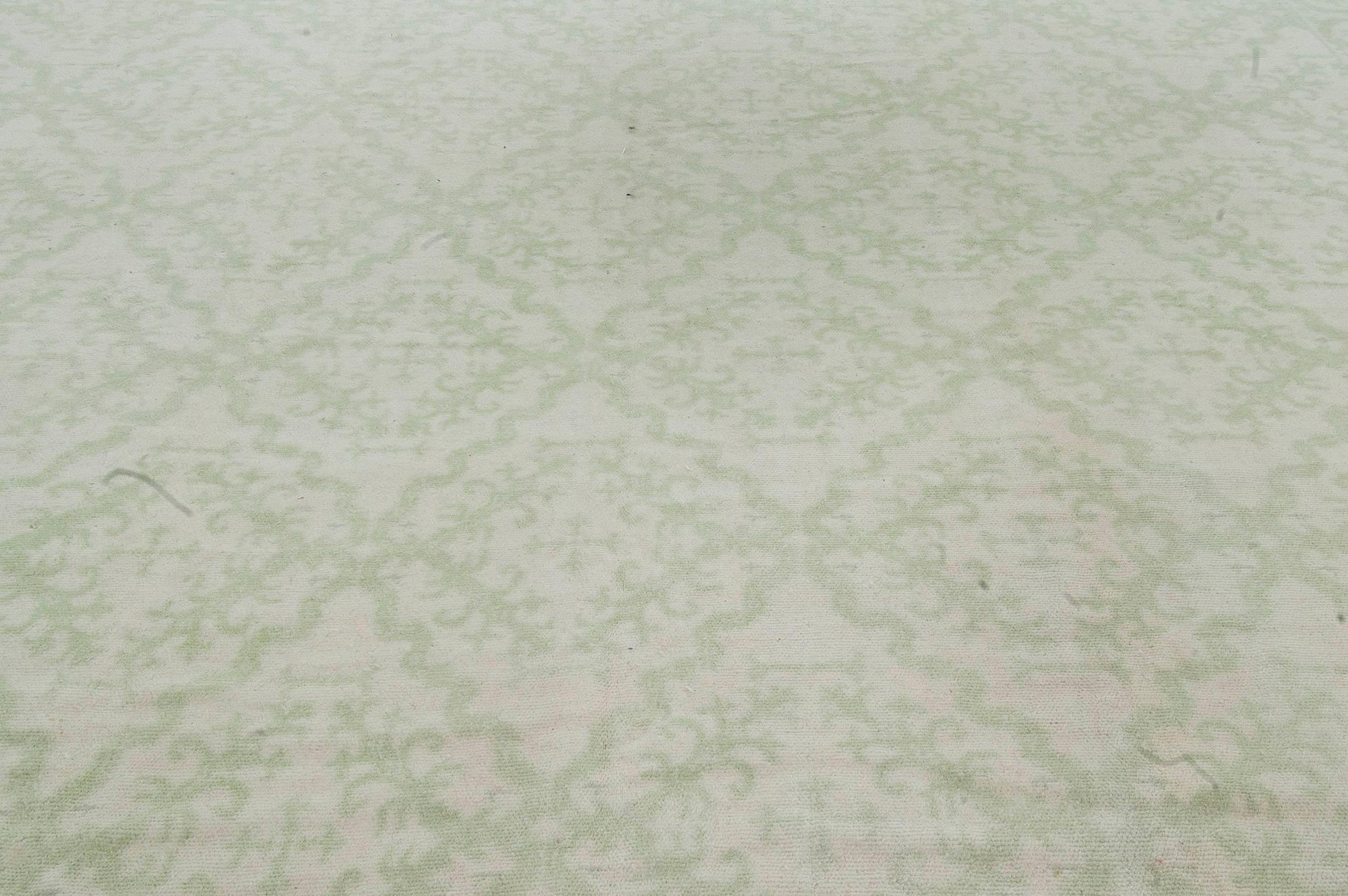 Vintage Spanish Botanic Handmade Wool Carpet In Good Condition For Sale In New York, NY
