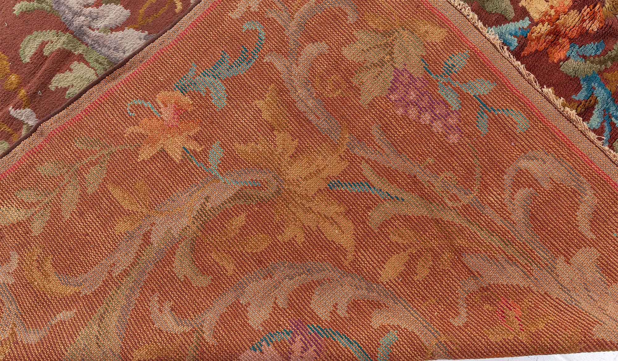 Doris Leslie Blauer spanischer Savonnerie-Teppich im Vintage-Stil (Größe angepasst) im Angebot 1