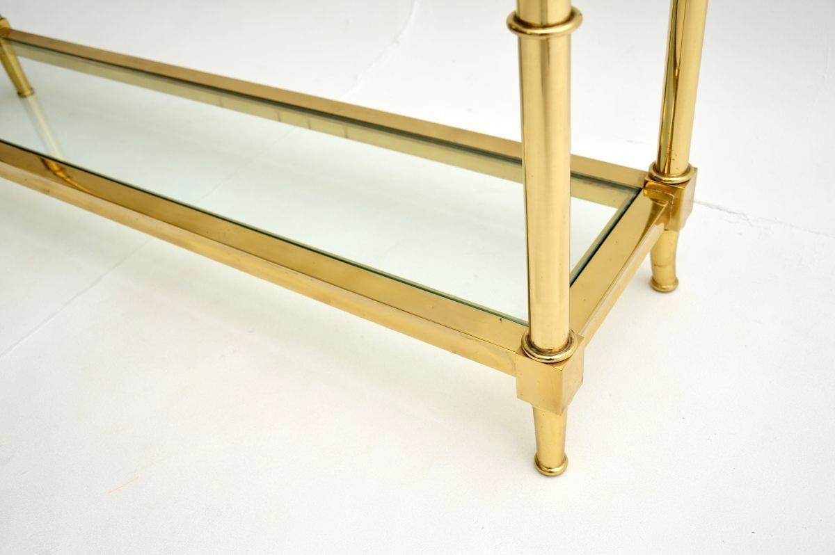 Spanischer Konsolentisch aus Messing und Glas im Vintage-Stil von Valenti im Angebot 3