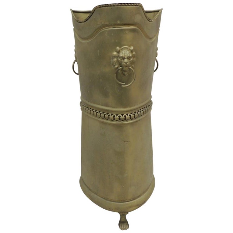 Vintage Spanish Brass Umbrella Stand at 1stDibs