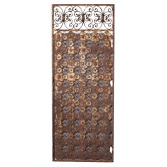Panel de Puerta de Hierro Estilo Brutalista Español Vintage