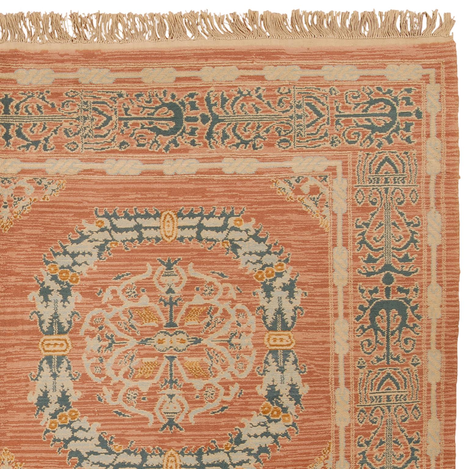 Hand-Knotted Vintage Spanish Carpet For Sale