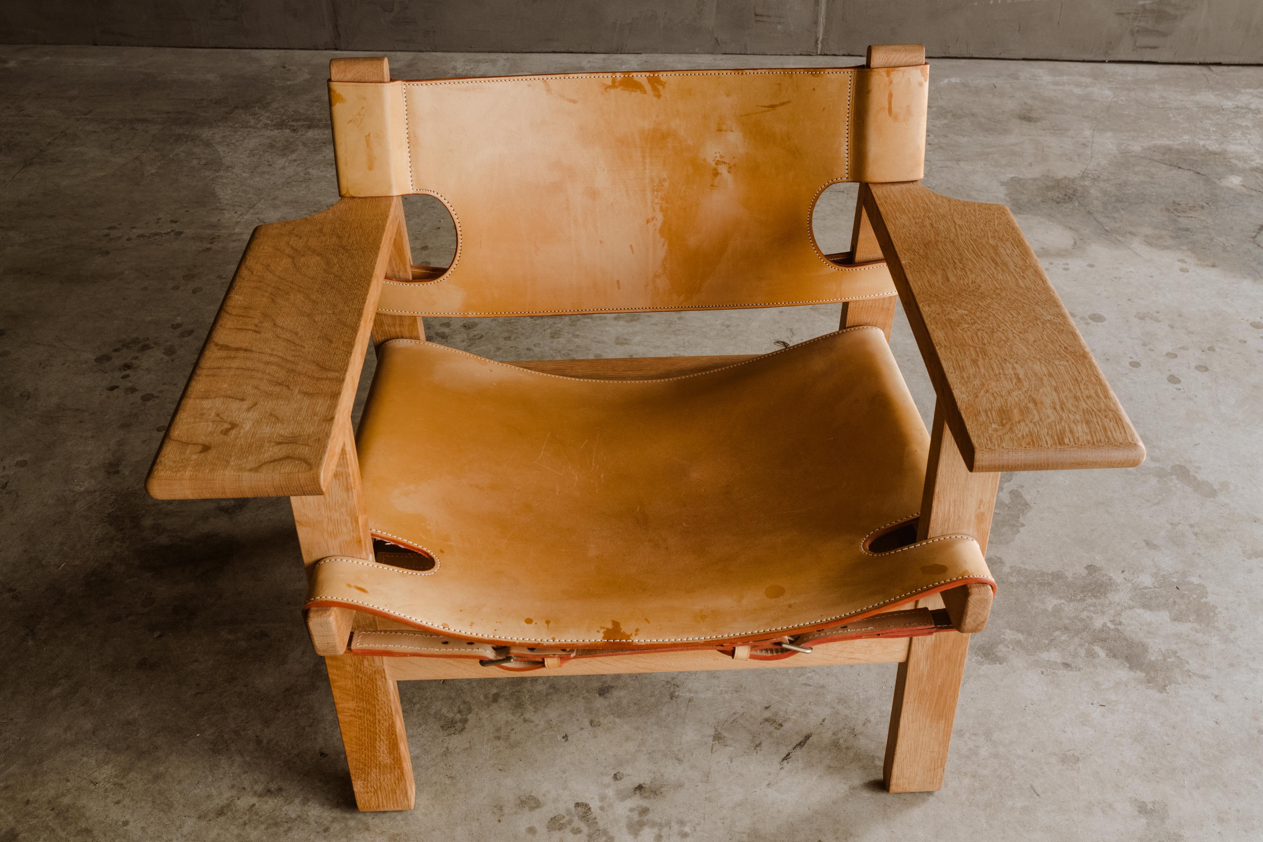 European Vintage Spanish Chair Designed by Børge Mogensen, Denmark 1970s For Sale