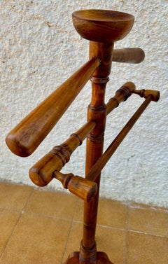 Vintage Spanish Coat Rack in Oak, 1950