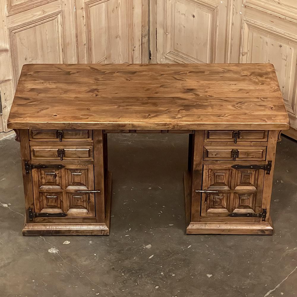 Hand-Crafted Vintage Spanish Colonial Desk For Sale
