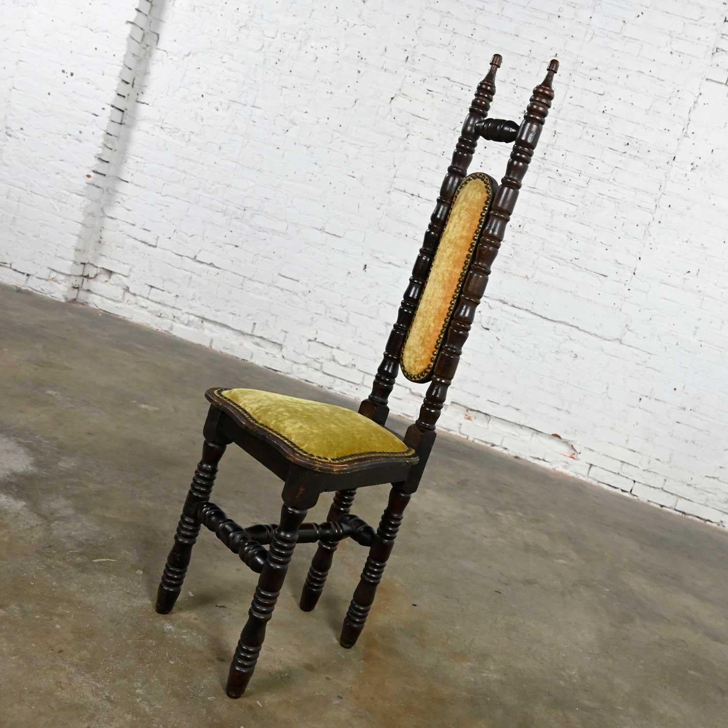 narrow high back chair